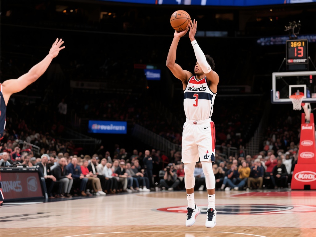 在篮球赛场上，每一次精准的投篮都能点燃球