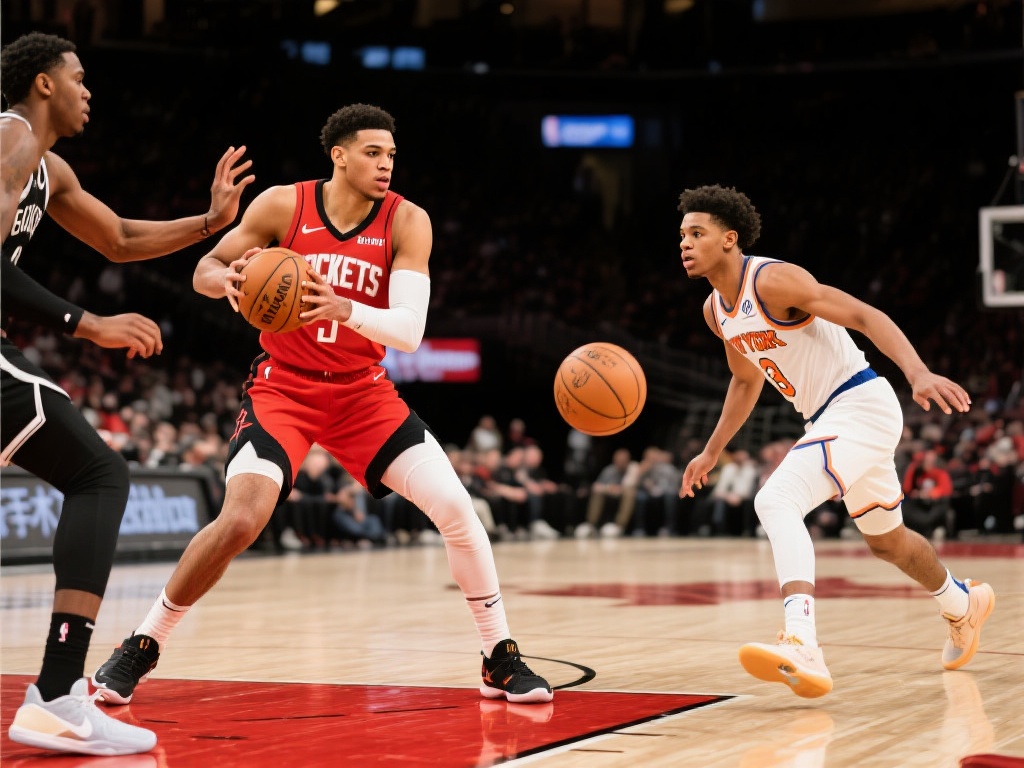 申京精准助攻 伊森空切篮下得分 在一次对阵强敌的比赛中,申京在低位持球,